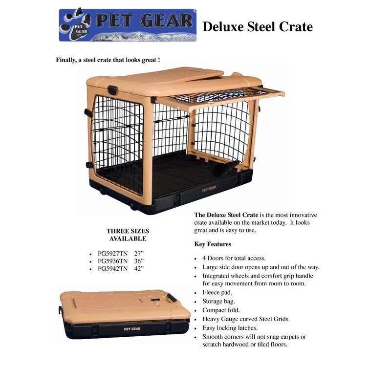 Pet gear the other door hot sale steel crate